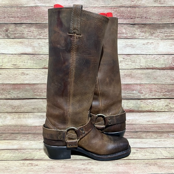 Frye Brown Leather 12R Harness - Picture 3 of 11